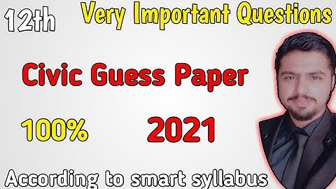 Guess paper of 12th class Civics 2021 || for all punjab boards