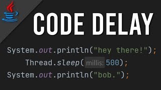 How to DELAY CODE in Java | (simple & easy) screenshot 4