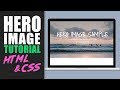Banner imagehero image tutorial with html and css
