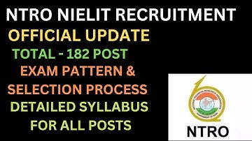 NTRO TA & AVIATOR EXAM PATTERN & SYLLABUS||SELECTION PROCESS & ELIGIBLITY CRITERIA||BRANCH-CS,EC,ME