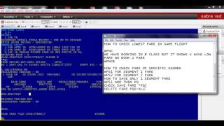 SABRE TRAINING: complete sabre fare training (shortcuts) autoprice PNR