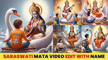 How To Create Ai Images For Free | Saraswati Puja Photo Editing |🚩 saraswati maa photo with name