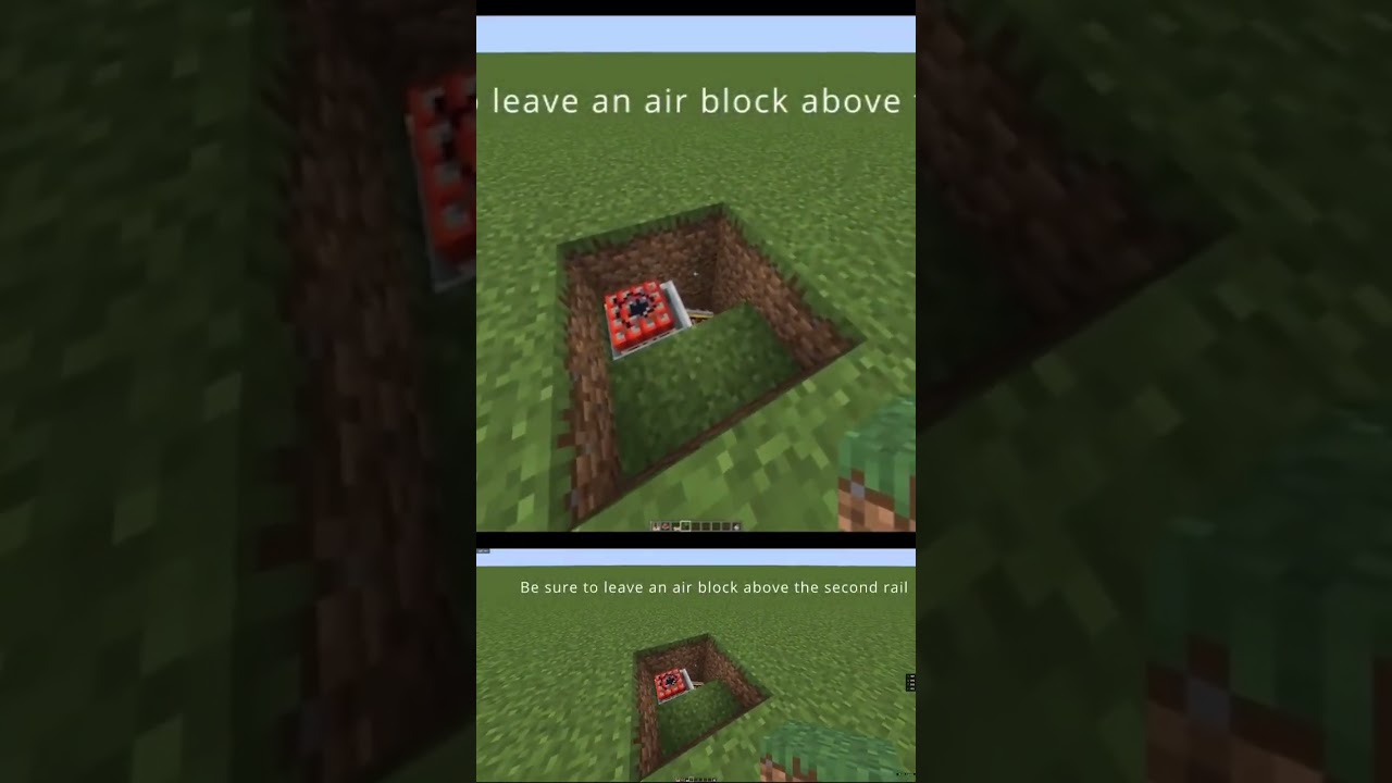 How to make simple TNT minecart trap in Minecraft EASY