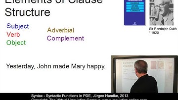 SYN102 - Syntactic Functions in PDE