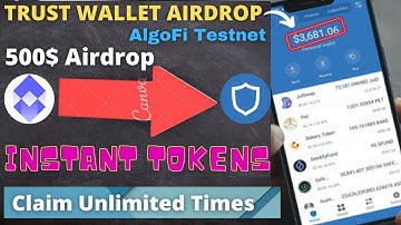 FREE TRUST WALLET AIRDROP | 500$ ALGOFI TESTNET AIRDROP | CRYPTO AIRDROP 2021
