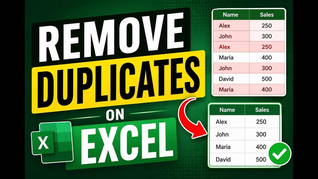 How to Remove Duplicates in Excel Easily and quickly| Excel Tutorial ...