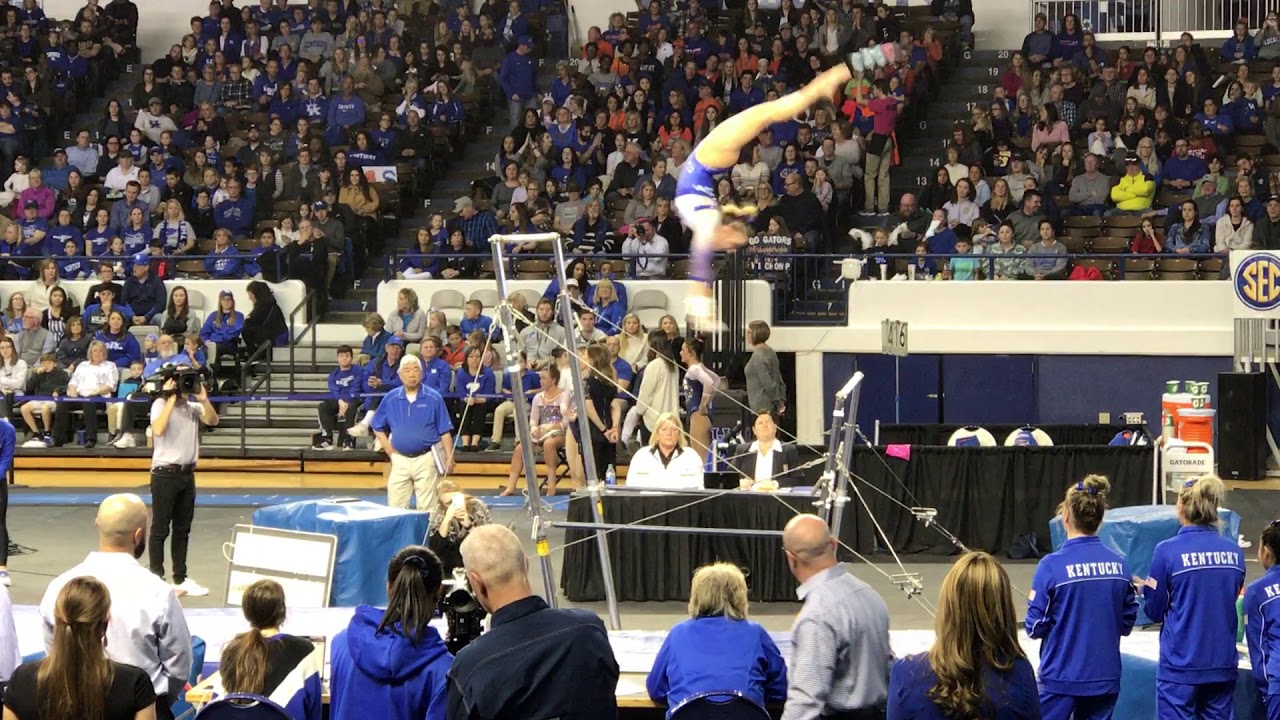 Raena Worley of Kentucky gymnastics on the uneven bars (January 31st ...