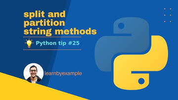 Python tip 25: split and partition string methods
