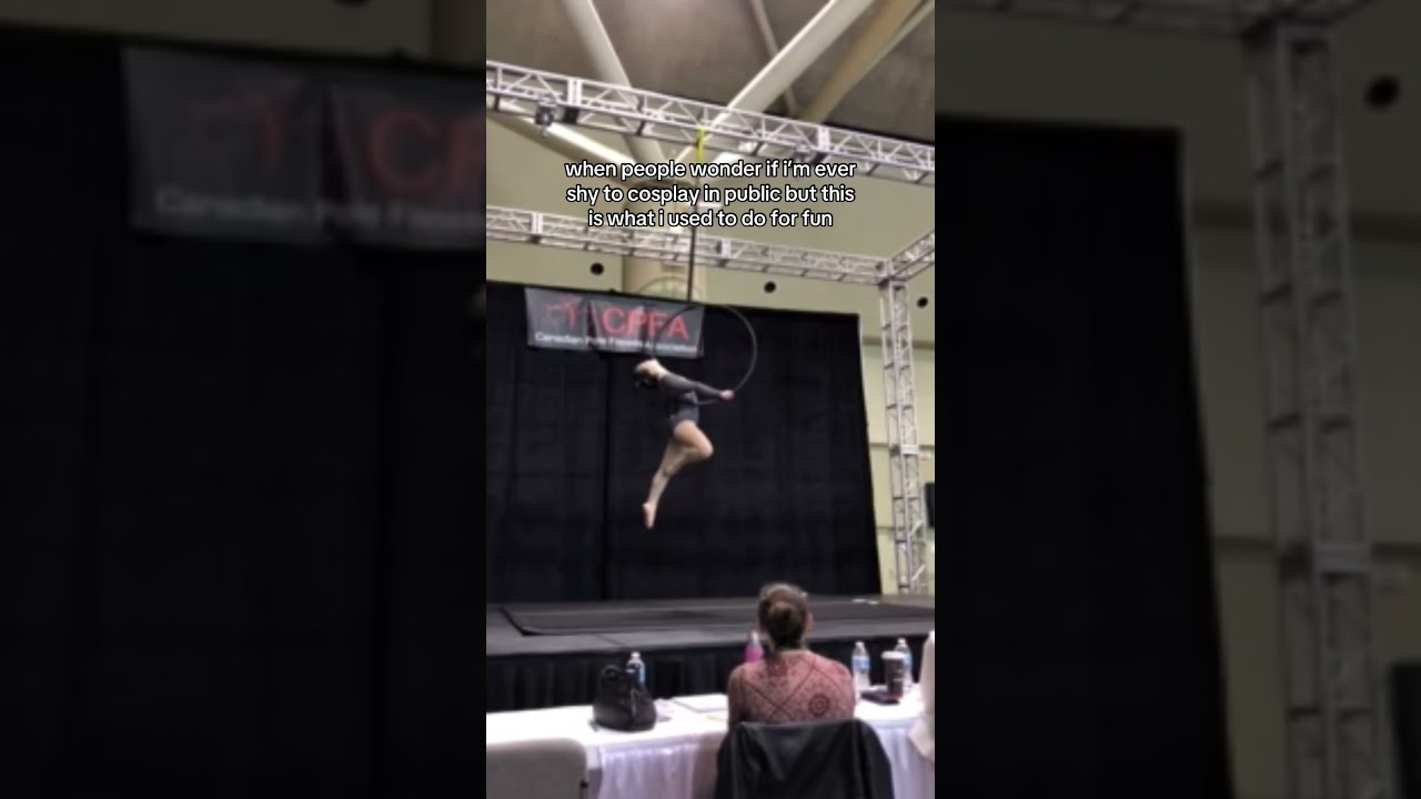 can’t take the aerial outta the girl! or something like that #aerialhoop #aerialist #cosplaygirl