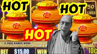 HOT HOT HOT on HIGH LIMIT Happy and Prosperous Dragon Link slots