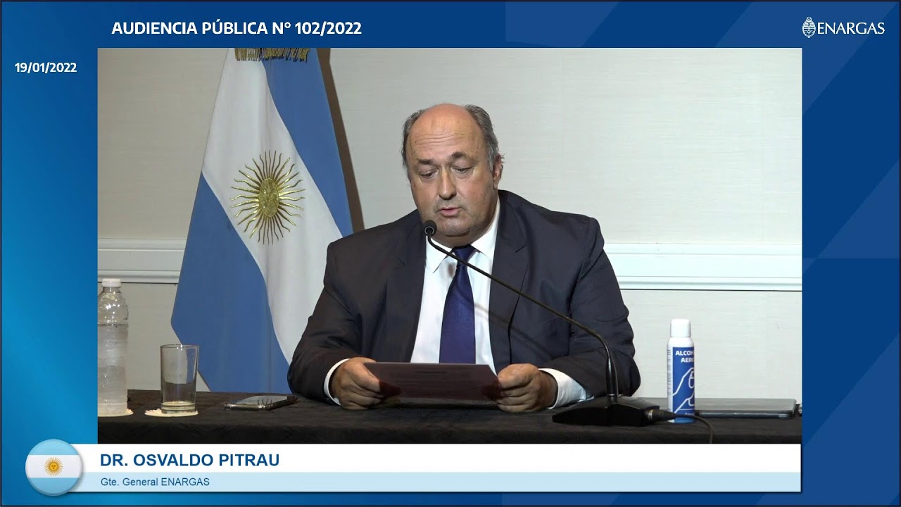 AUDIENCIA PÚBLICA N° 102 – ENARGAS 19/01/2022