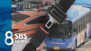 버스·택시 뒷자리도 안전띠 안 매면 과태료 / SBS