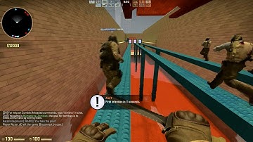 Counter Strike Global Offensive Zombie Escape mod online gameplay on 30 Seconds map