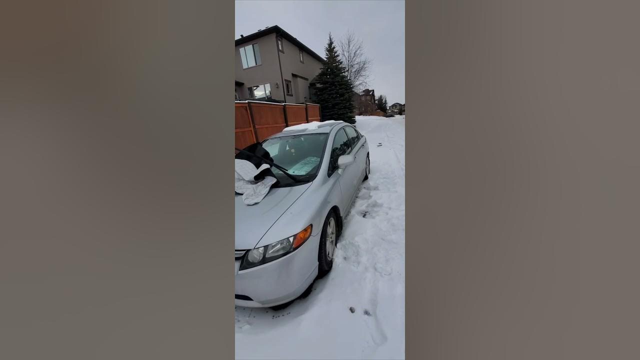 Testing the Windshield Snow Cover by Mopoin in a Blizzard 