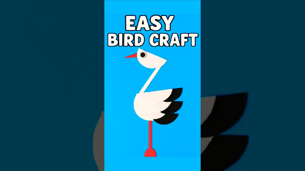 Easy bird craft for kids | How to make a stork 
