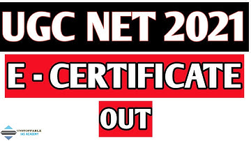 OFFICIAL : - ugc net e certificate 2021 | ugc net 2021 e certificate | ugc net EXAM 2021 | ugc 2021