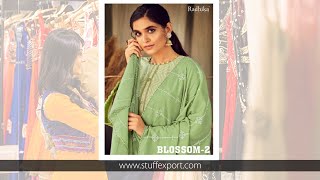 Stuff Export Presents Azara Radhika Blossom Vol 2 Cotton Print With Work Dress Material Catalog