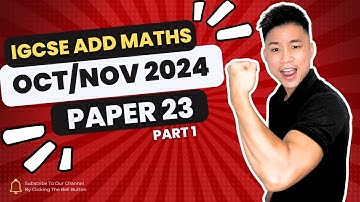 14a 0606/23/O/N/24 part 1 (Q1-6) | OCT/NOV 2024 v23 | IGCSE ADDITIONAL MATHS | MARKING SCHEME ⭐️