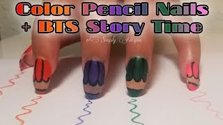 Back To School Colored Pencil Nail Tutorial + BTS Story Time | Simply Ne'qua