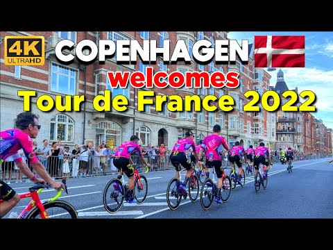 [4K] TOUR DE FRANCE GRAND DEPART COPENHAGEN DENMARK 2022 - TEAM PRESENTATION & FAN PARK CELEBRATIONS