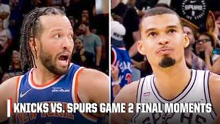 THRILLING FINISH 🍿 Knicks vs. Spurs NBA Finals Game 2 FINAL MOMENTS | NBA on ESPN