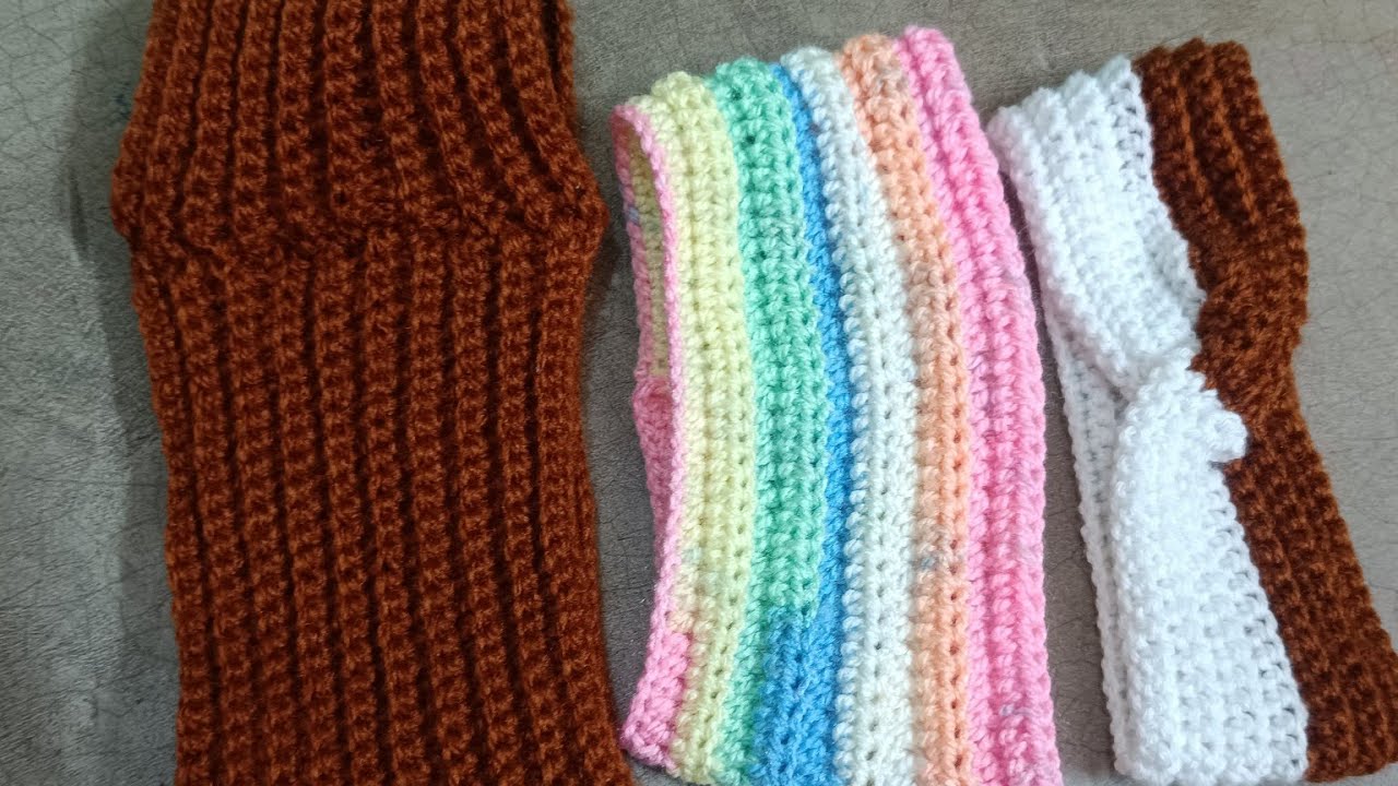 Cruchet woolen ear band designe, @tridha281