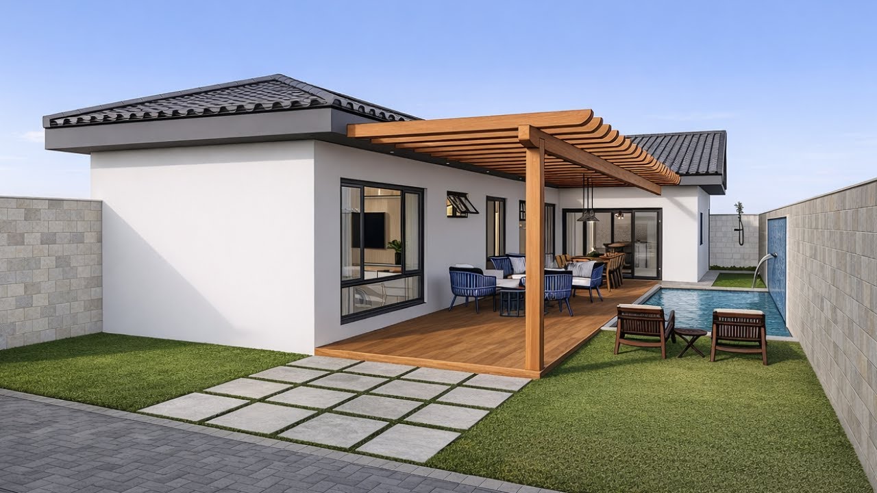 215 | Casa em formato de L | Layout Maravilhoso |