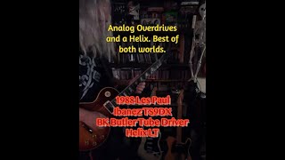 Loop pedal, Tube Driver and a Line 6 Helix LT.