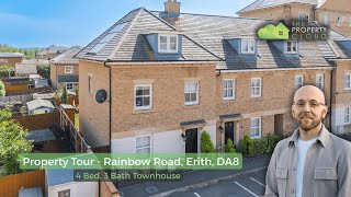 🏠 WOW! 4 Bed, 3 Bath Modern Townhouse in Erith | Rainbow Road Tour