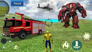 Spider Rope Hero Gangstar Vegas Crime City Simulator Iron man Robot #129 - Android Gameplay screenshot 5