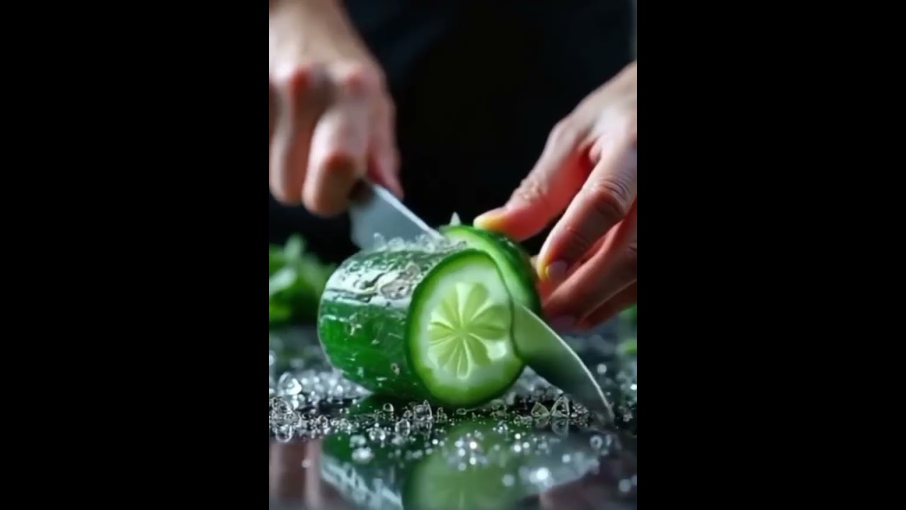🥒💎✨ Glass Cucumber CRACKS So Satisfyingly! 🔪🎧 | ASMR with Sound ✨💥🫧