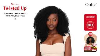 X-Pression Twisted Up Springy Type 4 Afro Kinky Bulk 34 3X