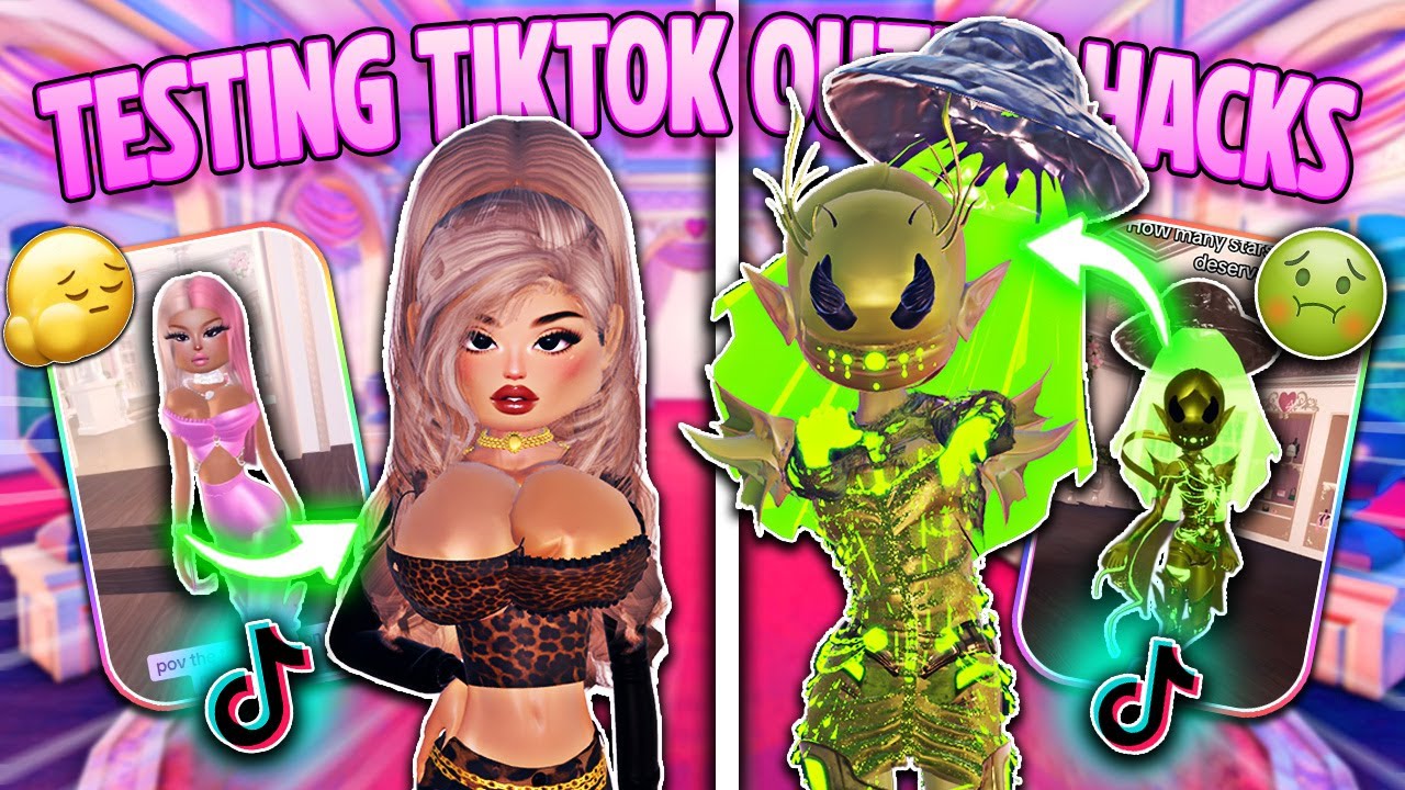 Testing TIKTOK VIRAL OUTFIT HACKS in DRESS TO IMPRESS! (Are they ACTUALLY GOOD?)