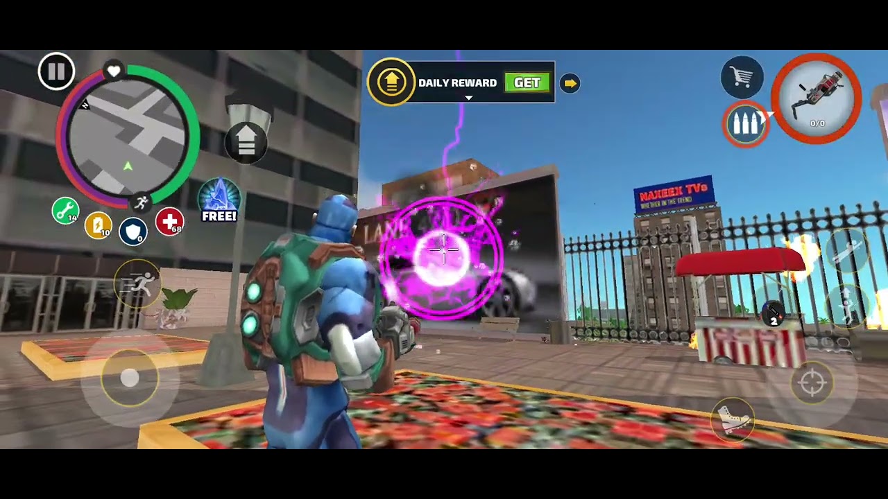 Rope hero Vice Town ป้ายไวนิลบีเอฟจียิงปืน ถูกยิงปืนหน้าบ้านช่วยด้วย