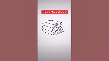 How to draw a stack of books #trending #viral #subscribe #art #howtodraw #drawing #3d #ipad #shorts