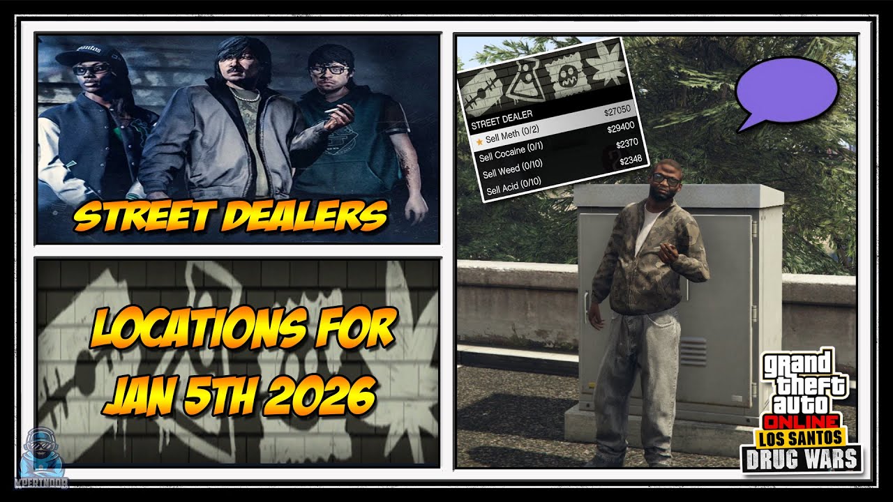 Street Dealers Location For Jan 5th 2026 GTA Online YouTube 