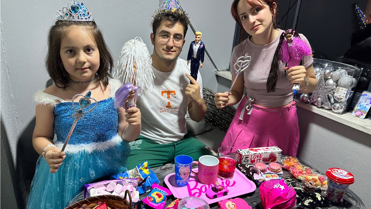 BARBİE VS ELSA KEN PARTY ZEYNEP HİRANUR/ماما جابت بيبي - جنى مقداد | طيور الجنة