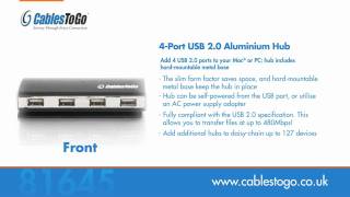 4-Port USB 2.0 Aluminum Hub