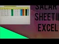 Salary sheet IN Excel ###
