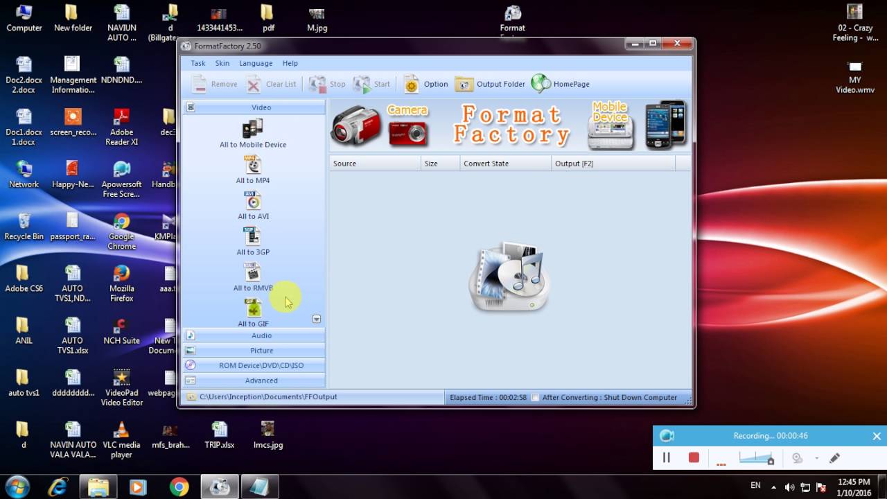 How To Change The Format Of An Video WMV To MPG