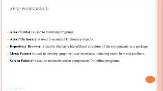 Advanced Business Application Programming (ABAP) Introduction