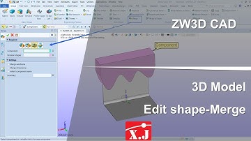 ZW3D คู่มือ สอนการใช้งาน CAD - Edit Shape - Merge