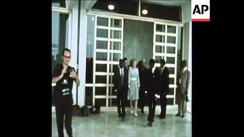 SYND 4-1-72 PRESIDENT TOLBERT ADDRESSES  A CROWD
