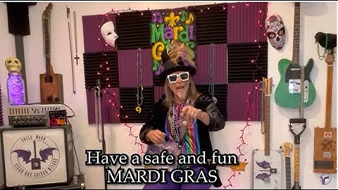 HAPPY MARDI GRAS Brother John Iko Iko 3 String Cigar Box Guitar Suitcase Drum High Hat One Man Band