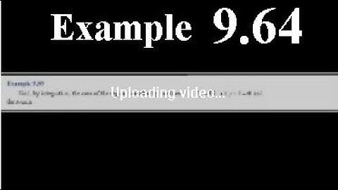 Find the volume of the spherical cap of height h cut of from a sphere of radius: Example9 64