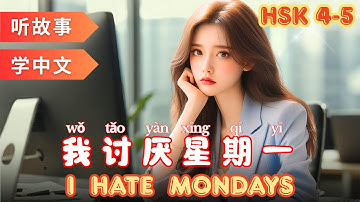 我讨厌星期一 | Learning Chinese with stories | Chinese Listening & Speaking Skills #mandarin #hsk4 #hsk5
