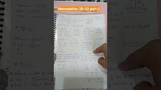 mensuration 2D-3D formulae part-2 #sarkariaeje #mensuration3d #rrbje #rrbjecbt1 #mensuration