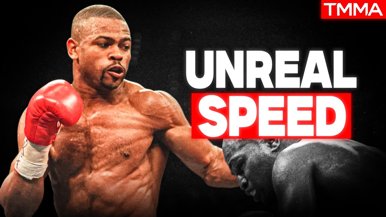 Roy Jones Jr, l'homme qui a cassé tout les codes de la boxe moderne... Des reflexes hors normes, esquives punitives, des angles absurdes en sortant du champ de vision de l'adversaire, rien d'académique,sa vitesse nerveuse et décisive. Il a dominé plusieurs catégories avec ce style. La boxe est 1 art
