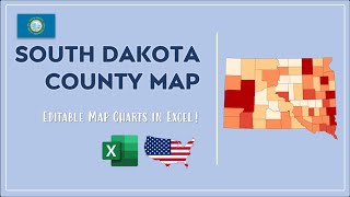 South Dakota County Map in Excel - Counties List and Population Map