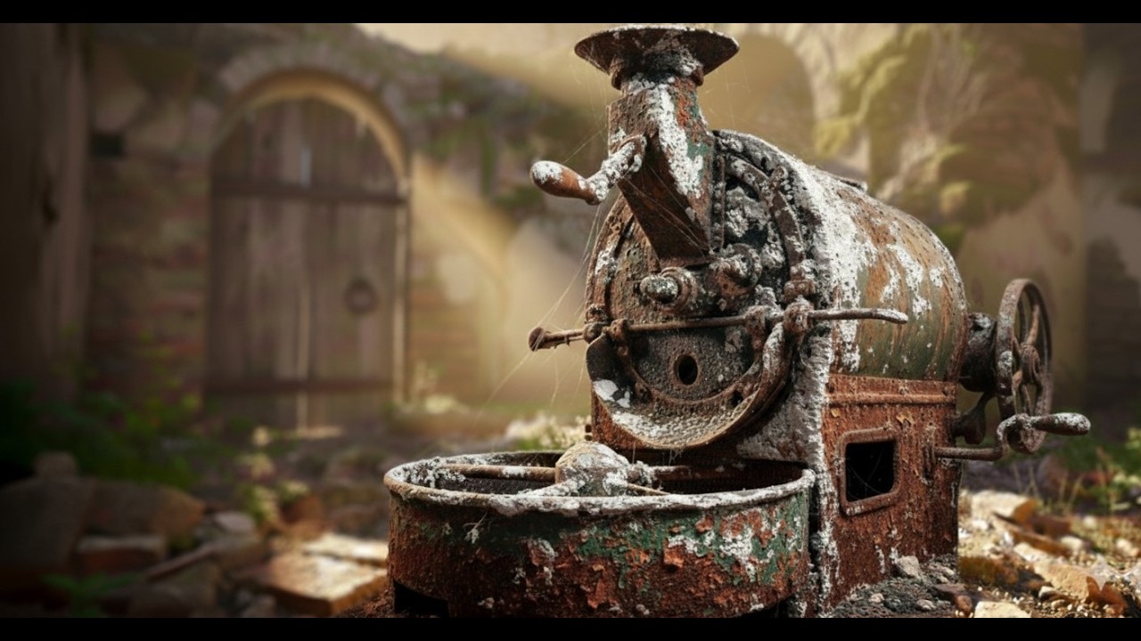 I Found a 1870s Coffee Roaster in Abandoned Ruins - Full Restoration | Rust to Mirror Polish